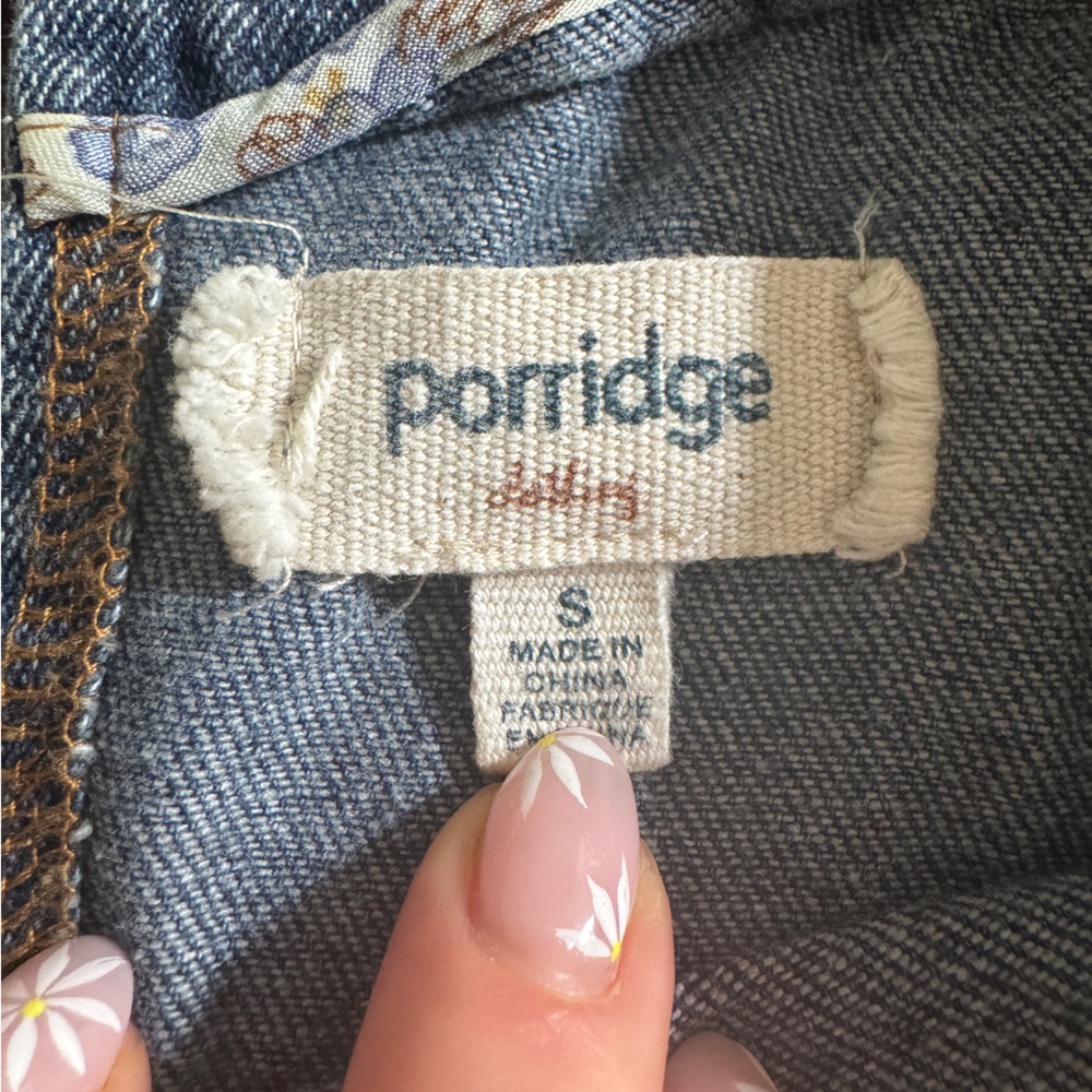 Anthropologie Porridge Short-Sleeve Denim Swing Mini Dress - Picture 9 of 13